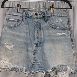 Agolde Ripped Jean skirt